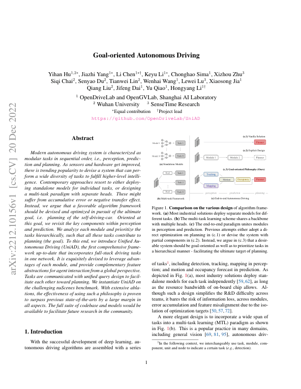 Planning-oriented Autonomous Driving